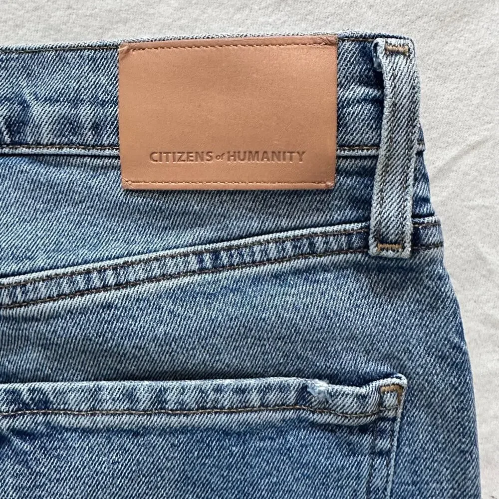 Citizens of Humanity Florence Jeans Size 26 High Rise Straight Raw Hem